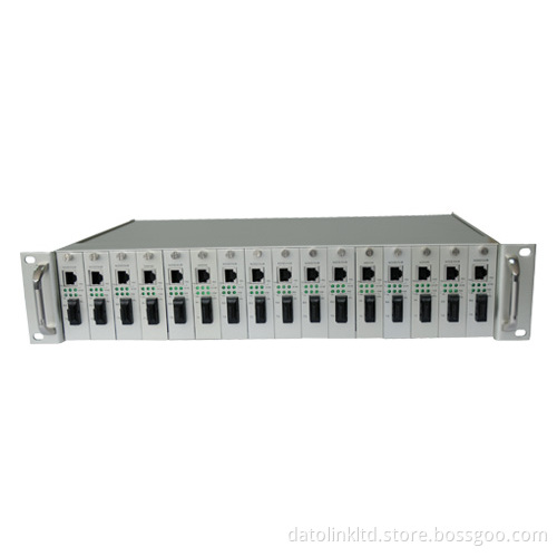 19"2u 16-Slot Fiber Media Converter Rack